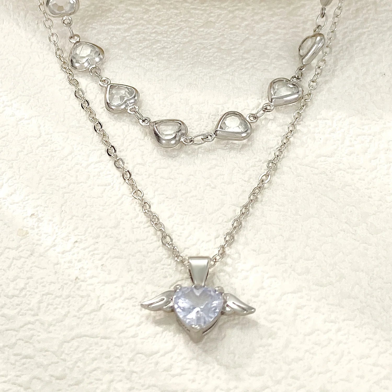 Women's Crystal Heart Pendant Necklace