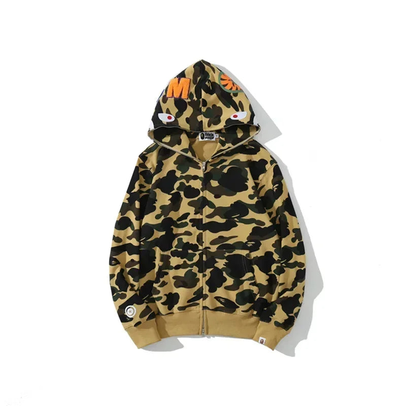  Shark Camouflage Zip up Hoodie